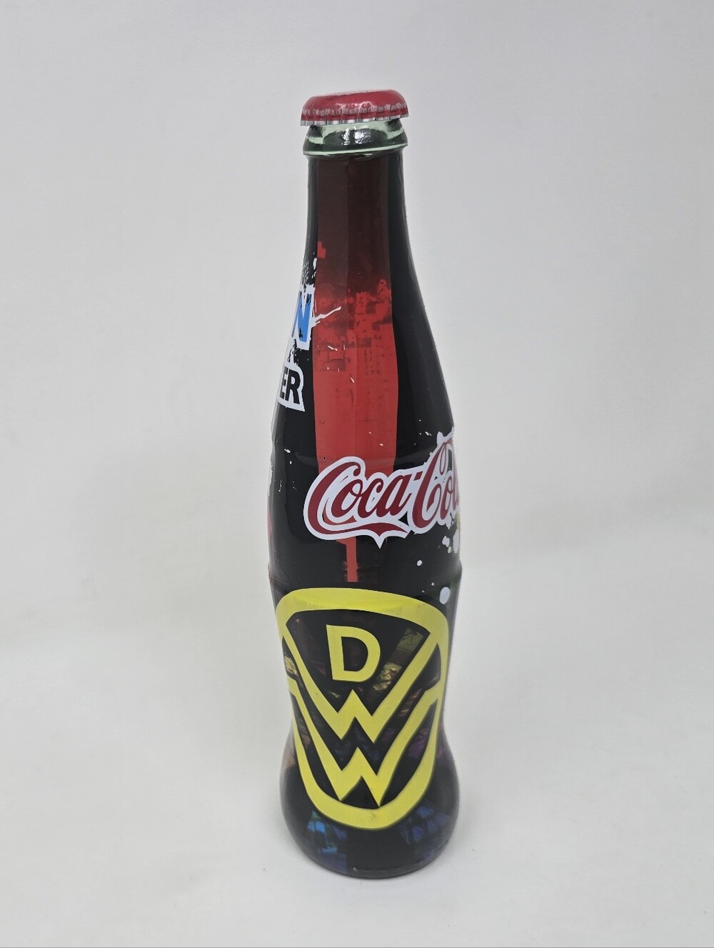 Limited Edition Coca Cola Glass Bottle Down with Webster Rap Rock Band RARE